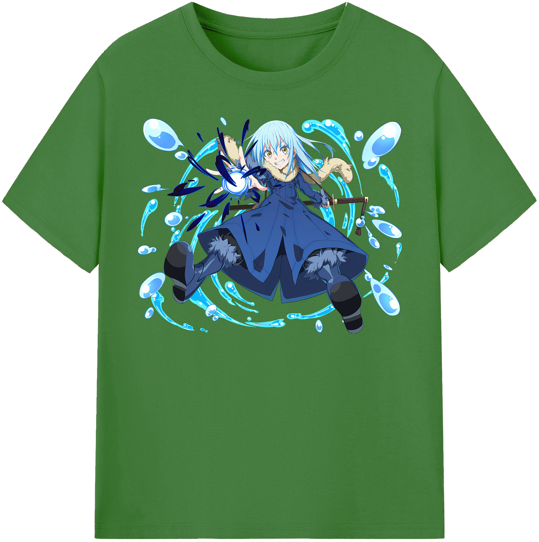 （画像用） 転スラ Regarding Reincarnated to Slime レディースカジュアルプリントTシャツ（綿100％）